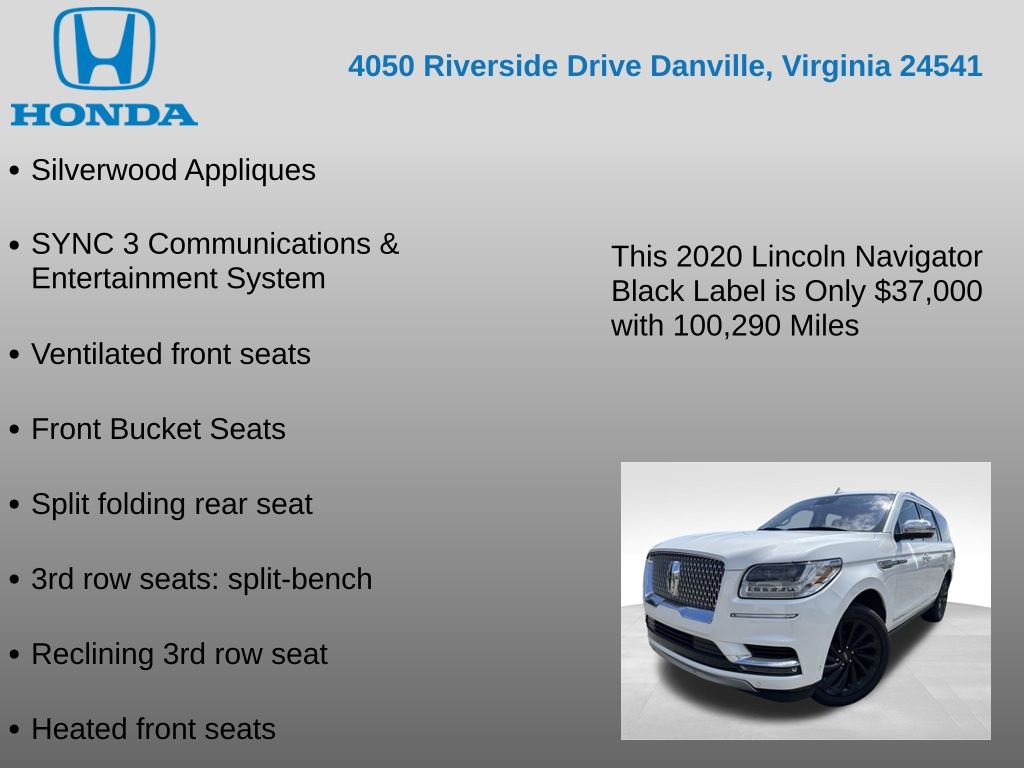 Used 2020 Lincoln Navigator Black Label w/ Cargo Convenience Package AWD/4WD image 25