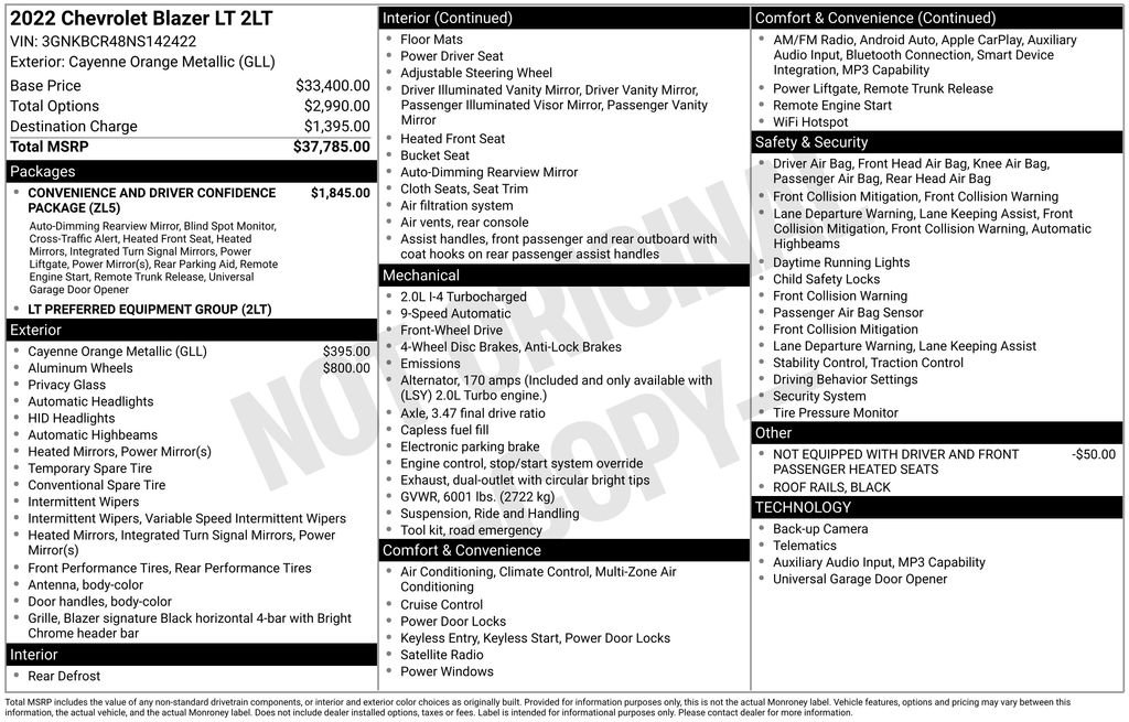 Used 2022 Chevrolet Blazer LT FWD image 39