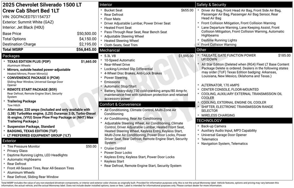 Used 2025 Chevrolet Silverado 1500 LT w/ Texas Edition Plus RWD image 5