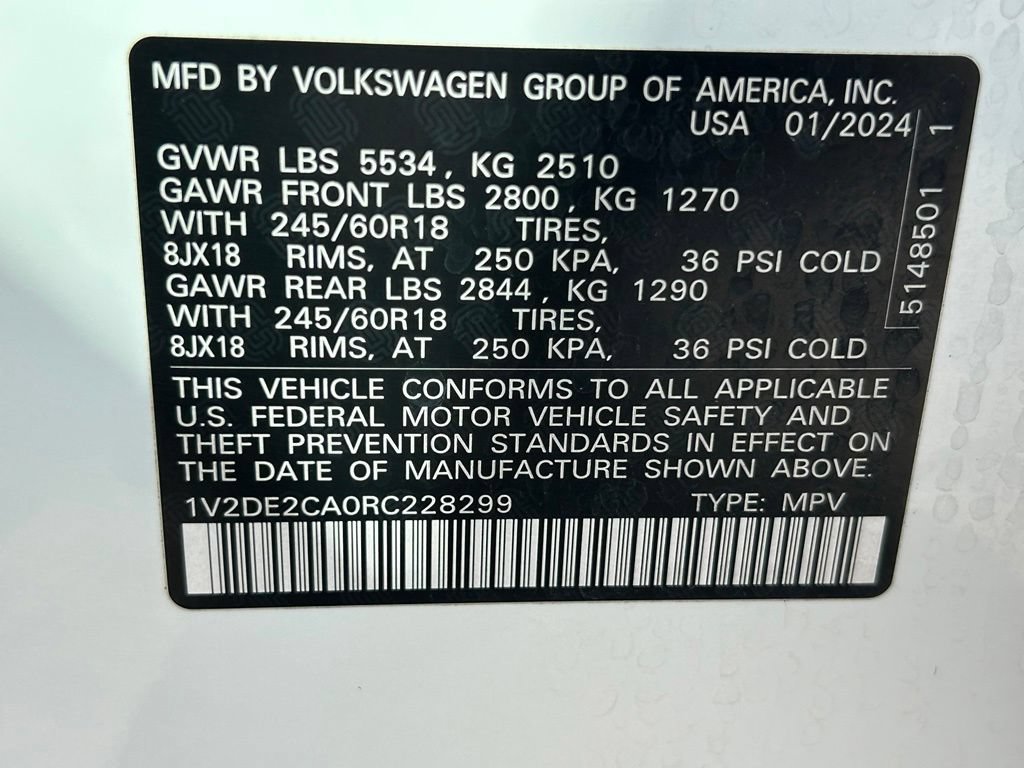 Used 2024 Volkswagen Atlas Cross Sport SE FWD image 50