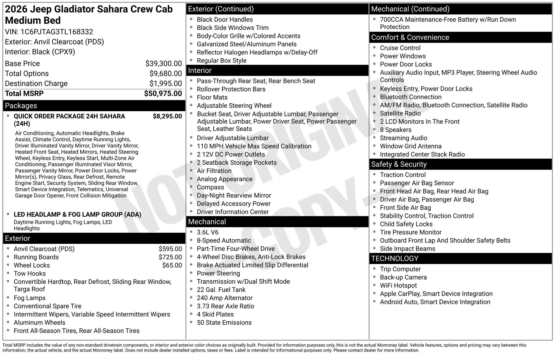 New 2026 Jeep Gladiator Sport S image 4