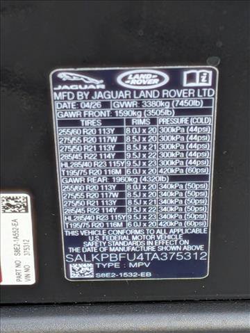 New 2026 Land Rover Range Rover Long Wheelbase SE AWD/4WD image 17