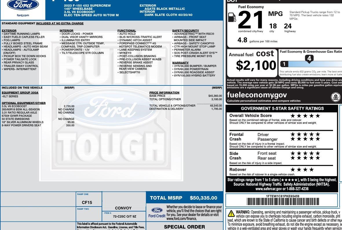Used 2023 Ford F150 XLT image 2
