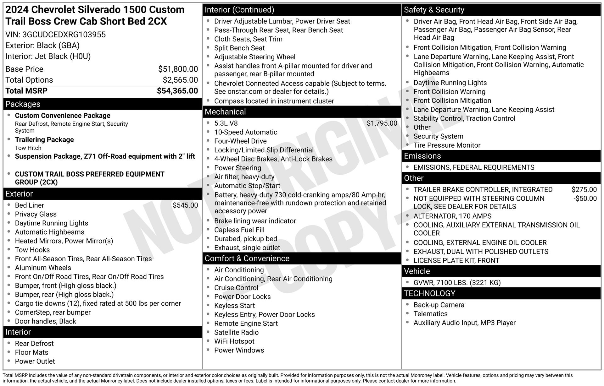 Used 2024 Chevrolet Silverado 1500 Custom Trail Boss image 4