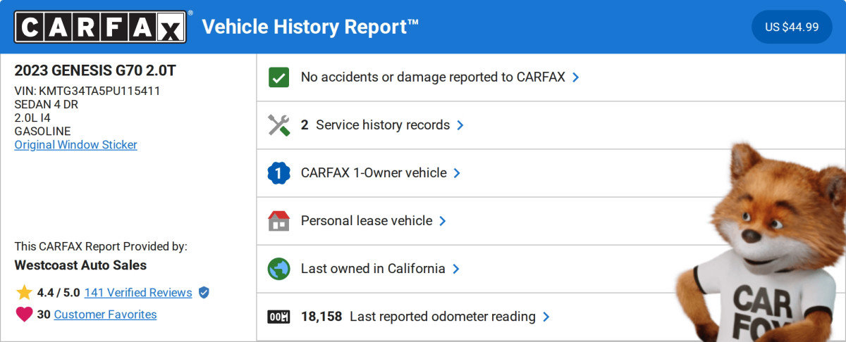 Used 2023 Genesis G70 2.0T w/ Sport Prestige Package image 4