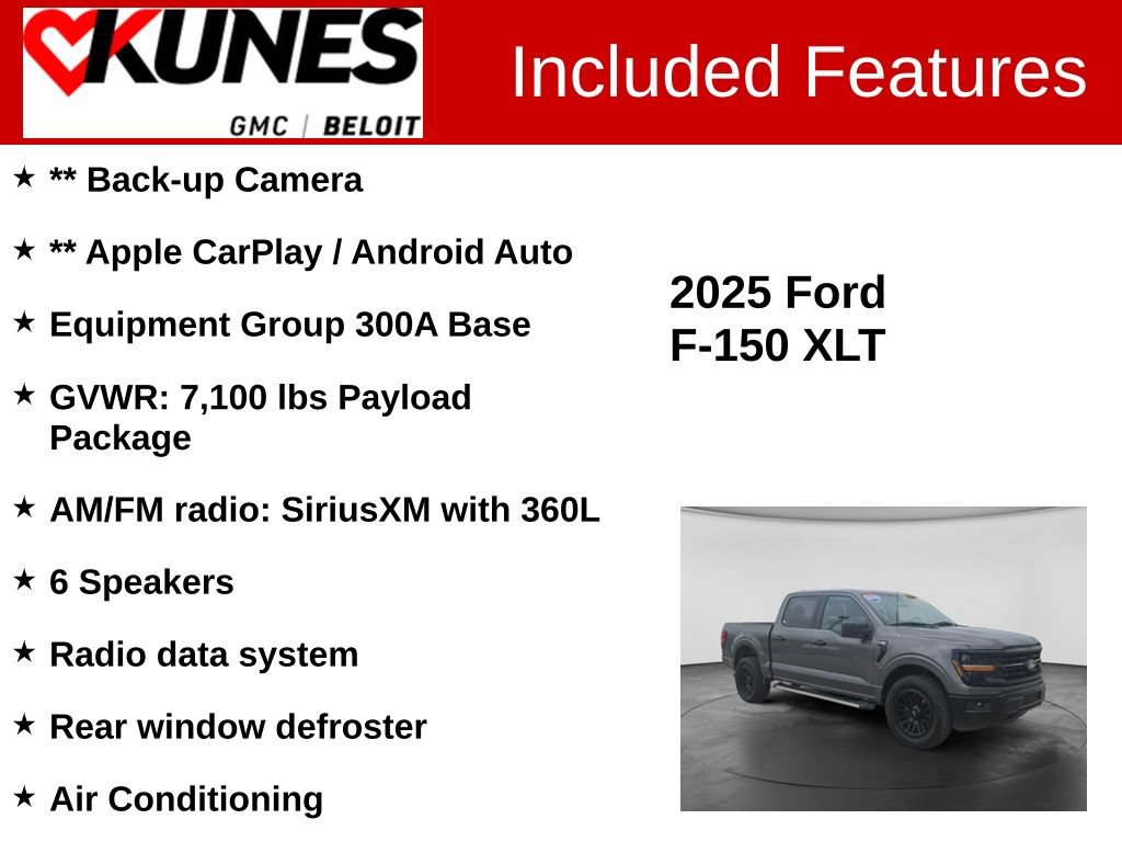Used 2025 Ford F150 XLT w/ Equipment Group 301A Standard AWD/4WD image 2
