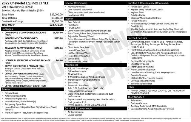 Used 2022 Chevrolet Equinox LT AWD/4WD image 15