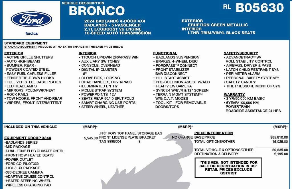 Used 2024 Ford Bronco Badlands image 3