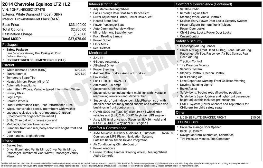 Used 2014 Chevrolet Equinox LTZ image 2