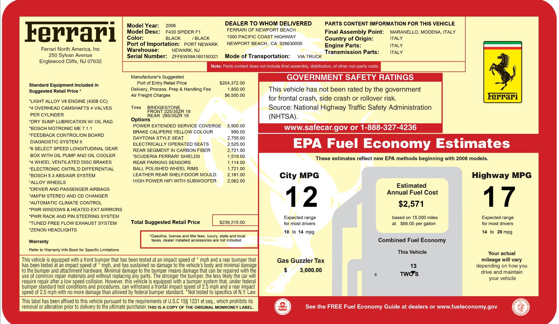 Used 2006 Ferrari F430 Spider image 1