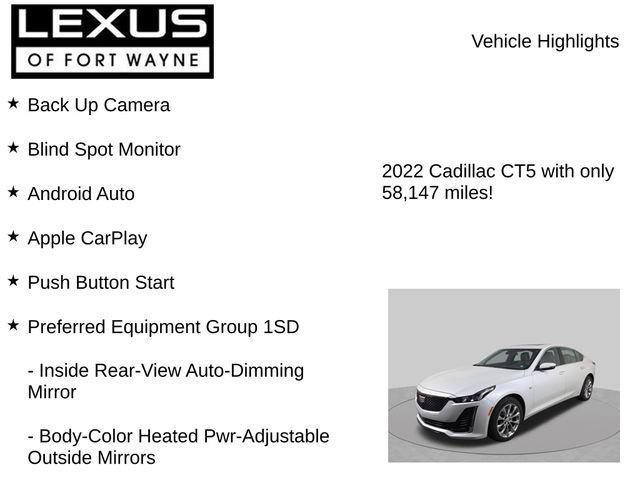 Used 2022 Cadillac CT5 Premium Luxury w/ Technology Package AWD/4WD image 8