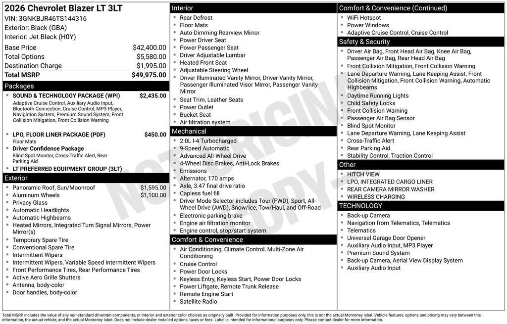 New 2026 Chevrolet Blazer LT w/ Sound & Technology Package image 26