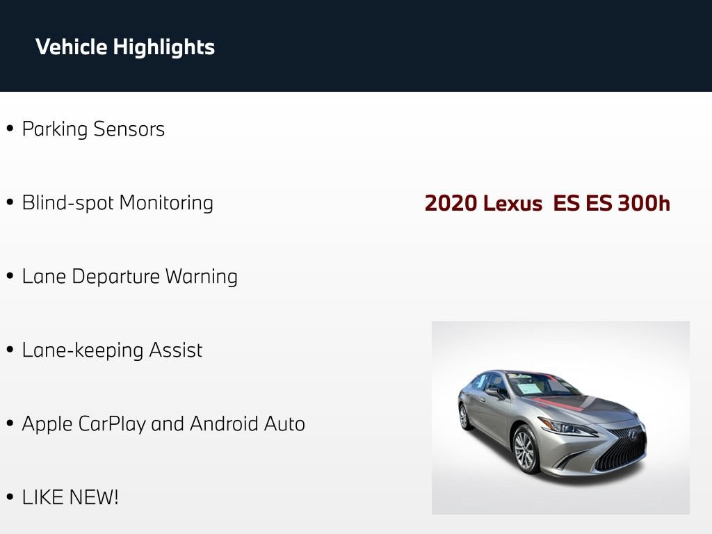 Used 2020 Lexus ES 300h w/ Premium Package FWD image 91