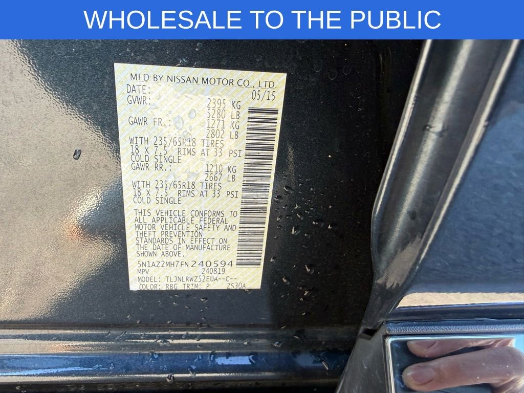 Used 2015 Nissan Murano SL w/ SL Technology Package image 27