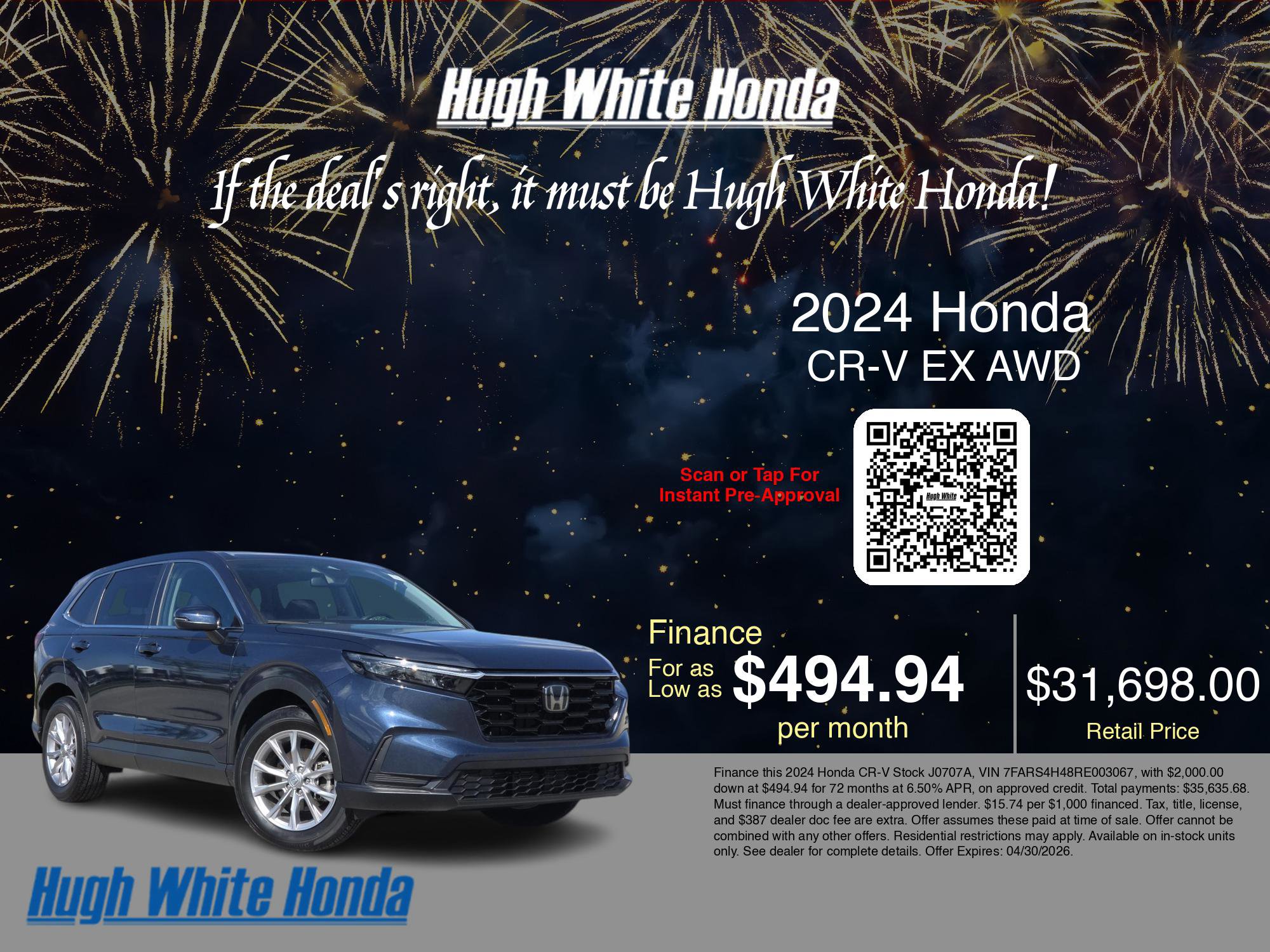 Used 2024 Honda CR-V EX image 3