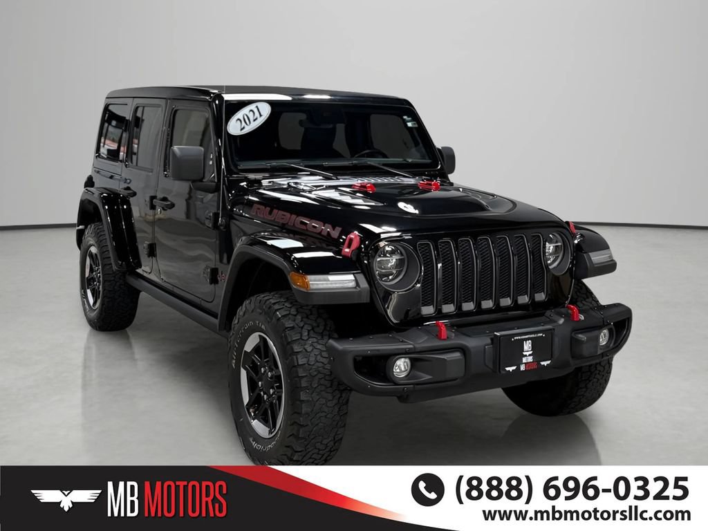 Used 2021 Jeep Wrangler Unlimited Rubicon w/ Uconnect 4C Nav & Sound Group AWD/4WD image 3