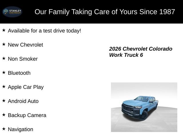 New 2026 Chevrolet Colorado W/T w/ WT Custom Package image 9