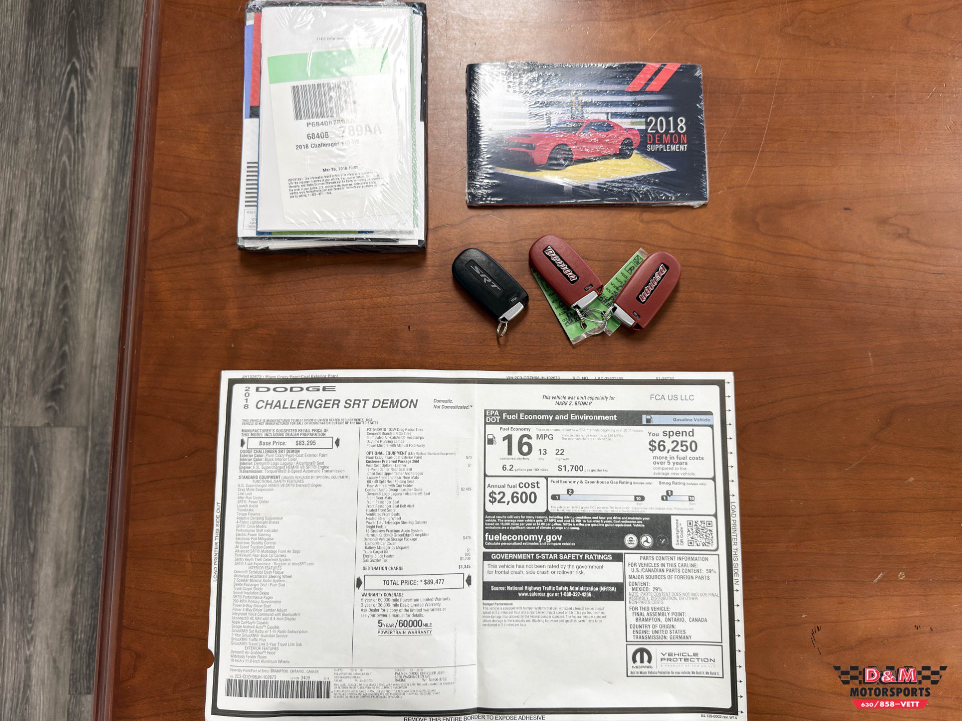 Used 2018 Dodge Challenger SRT Demon RWD image 56
