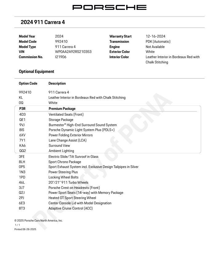 Certified 2024 Porsche 911 Carrera 4