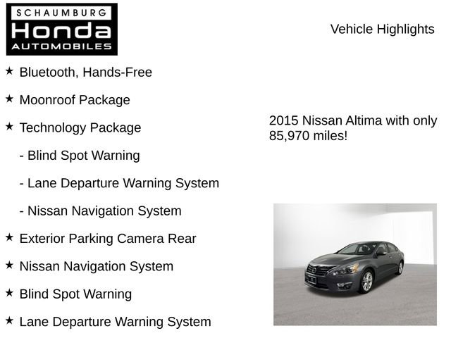 Used 2015 Nissan Altima 2.5 SL w/ Technology Package FWD image 8