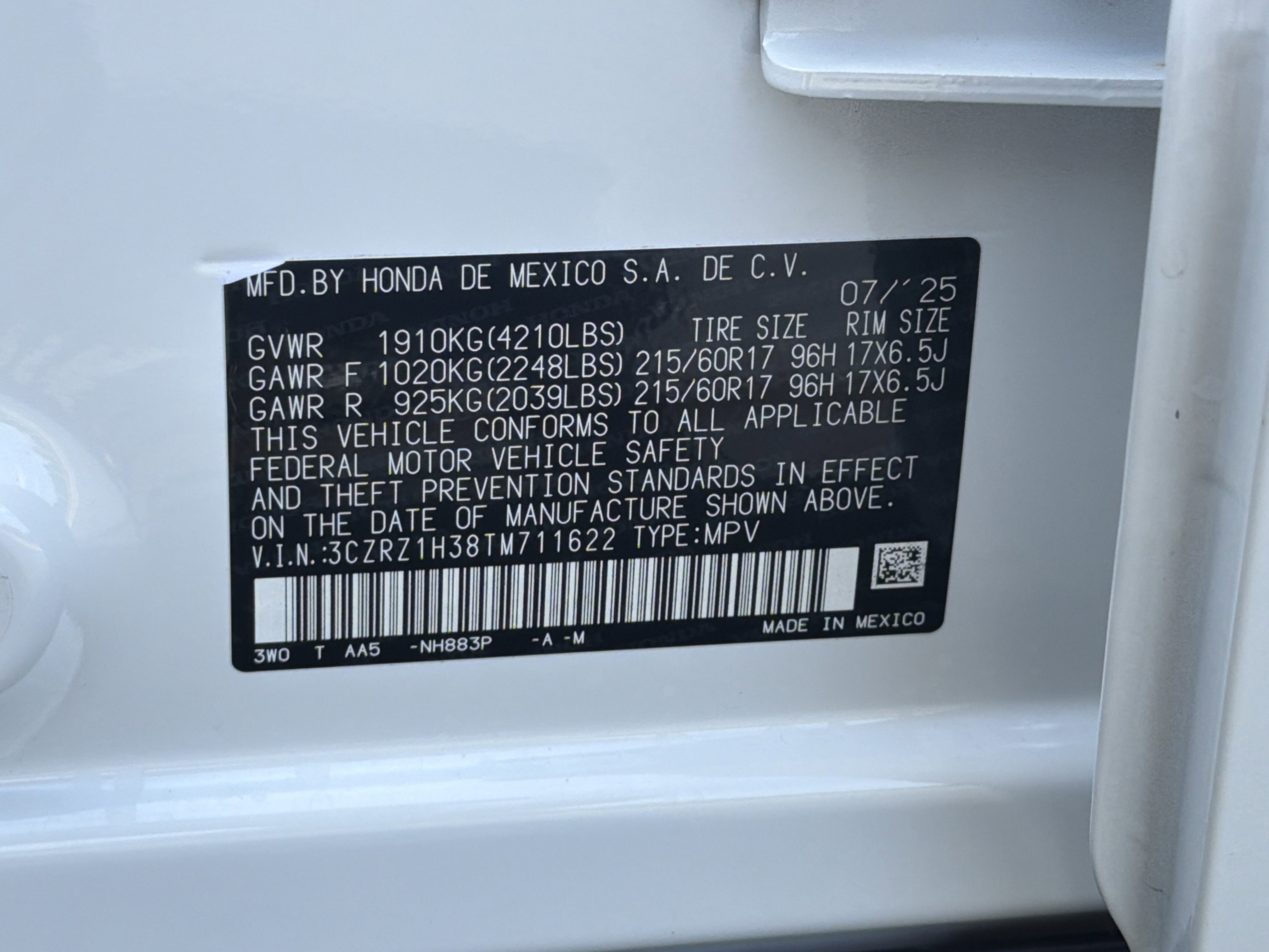 Certified 2026 Honda HR-V LX image 36
