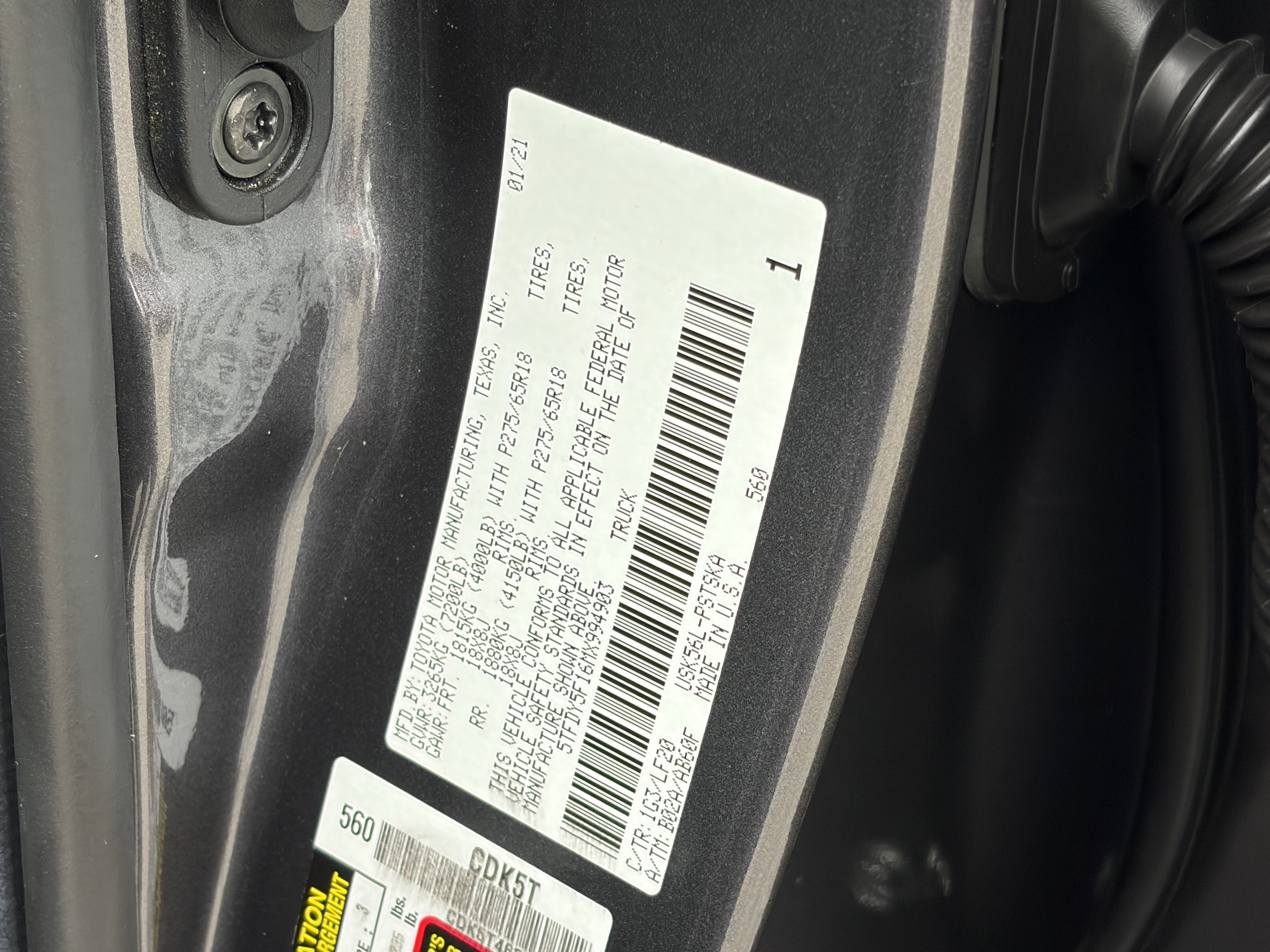 Certified 2021 Toyota Tundra TRD Pro AWD/4WD image 33