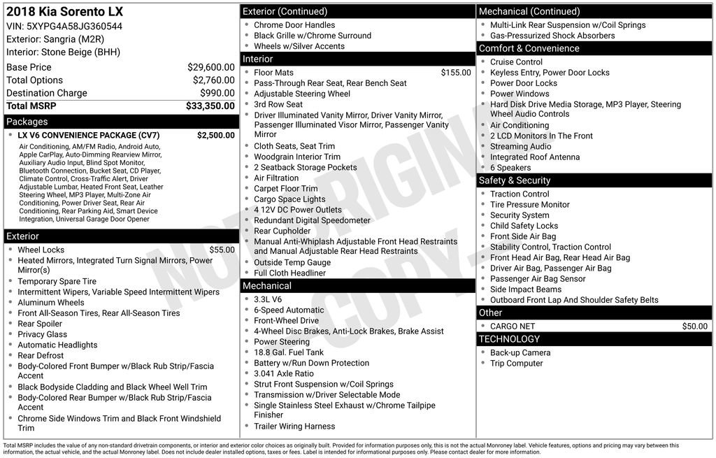 Used 2018 Kia Sorento LX w/ LX V6 Convenience Package image 28