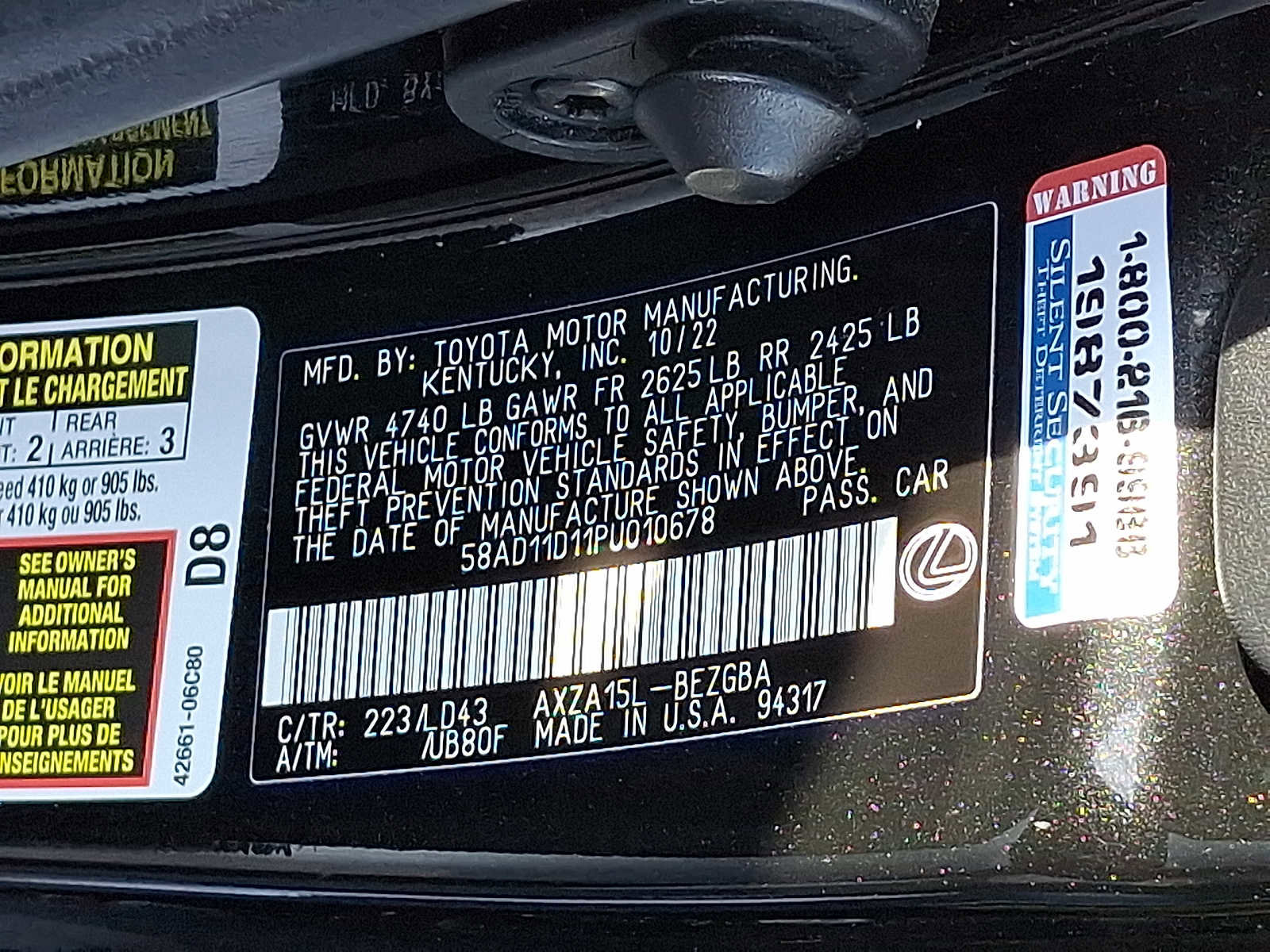 Used 2023 Lexus ES 250 w/ Premium Package AWD/4WD image 27