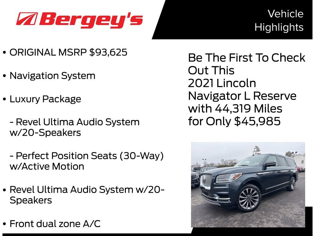 Used 2021 Lincoln Navigator L Reserve w/ Luxury Package image 5