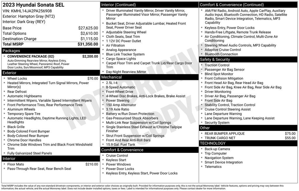 Used 2023 Hyundai Sonata SEL w/ Convenience Package image 28