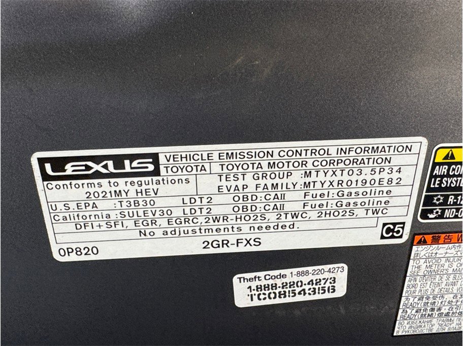 Used 2021 Lexus RX 450h AWD w/ Premium Package image 28