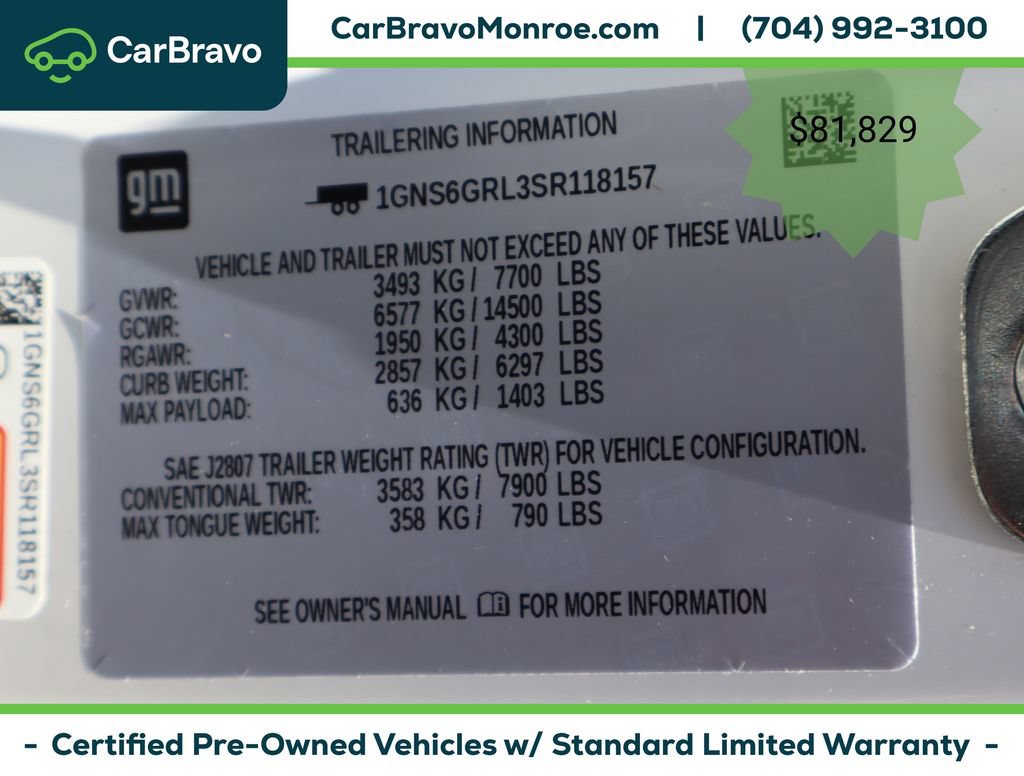 Certified 2025 Chevrolet Suburban High Country AWD/4WD image 51