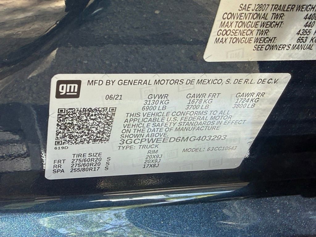 Used 2021 Chevrolet Silverado 1500 LTZ RWD image 50