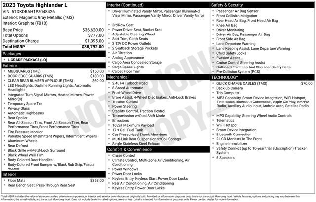 Used 2023 Toyota Highlander L FWD image 12