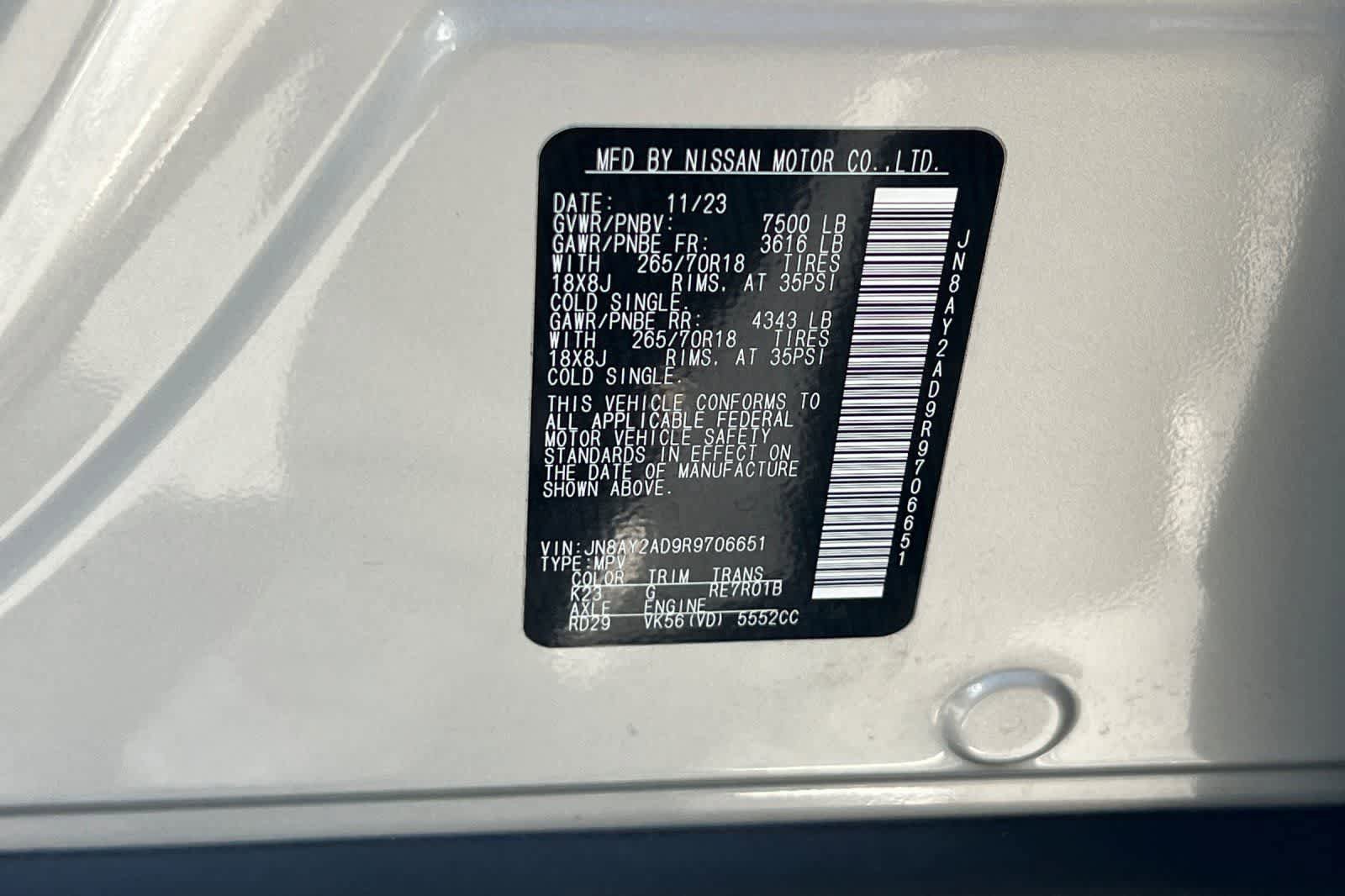 Certified 2024 Nissan Armada SV w/ Cargo Package AWD/4WD image 39