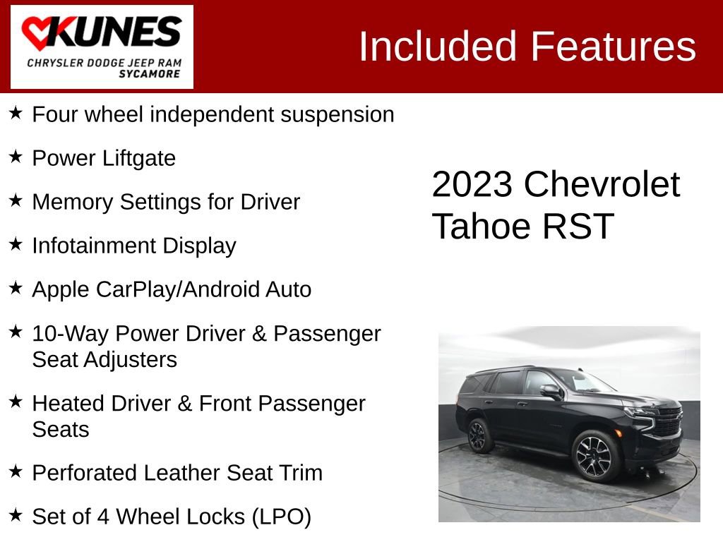 Used 2023 Chevrolet Tahoe RST w/ Luxury Package AWD/4WD image 4