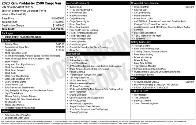 Used 2023 RAM ProMaster 2500 image 7