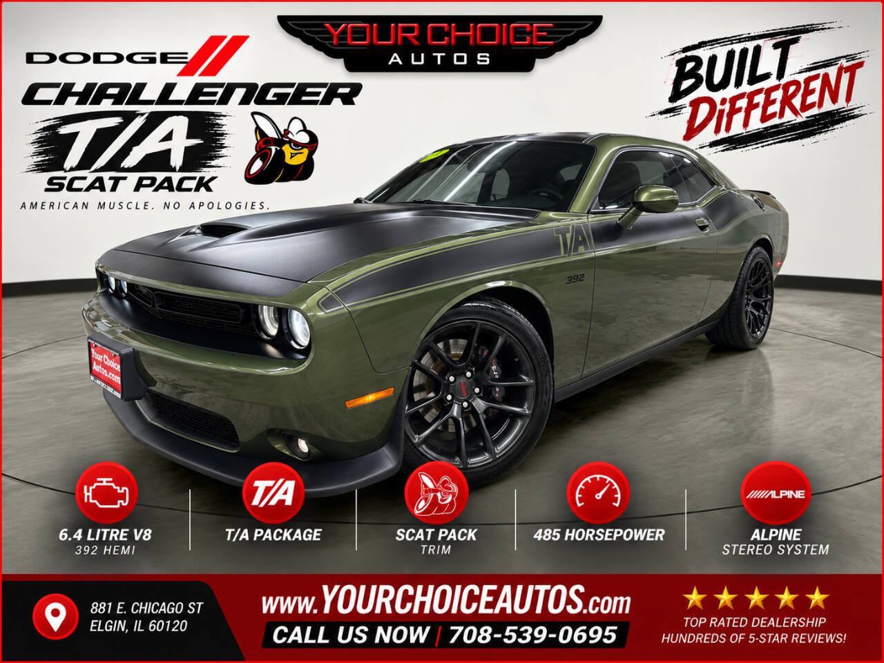 Used 2020 Dodge Challenger R/T Scat Pack w/ T/A Package RWD image 1