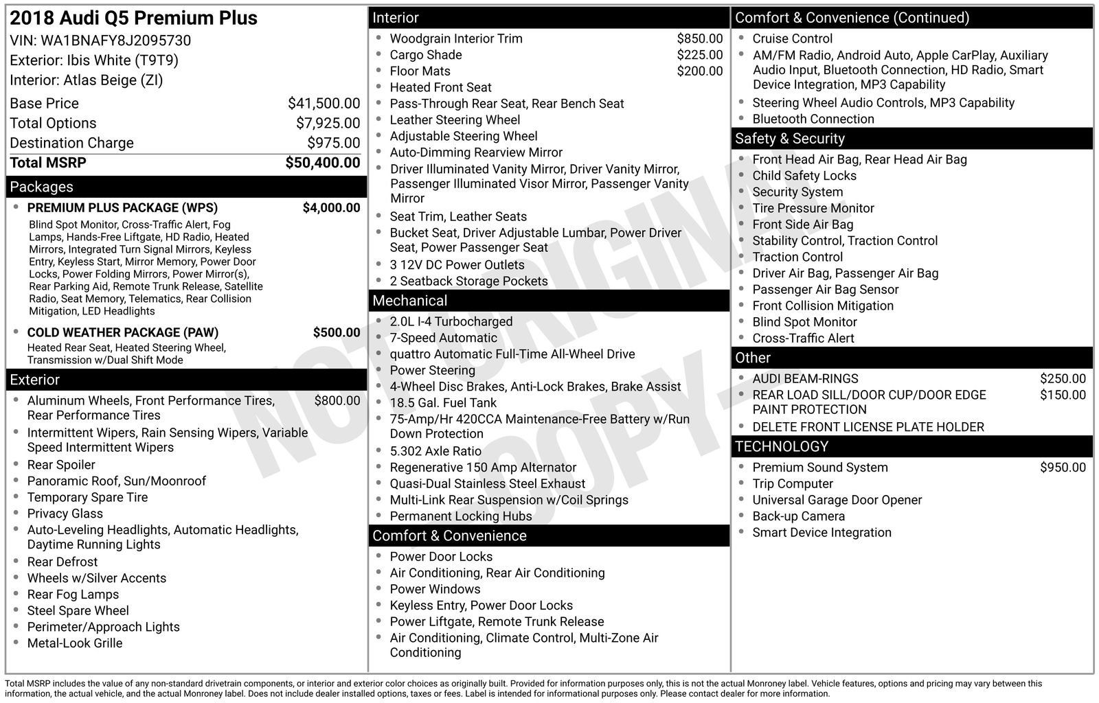 Used 2018 Audi Q5 2.0T Premium Plus w/ Premium Plus Package image 3