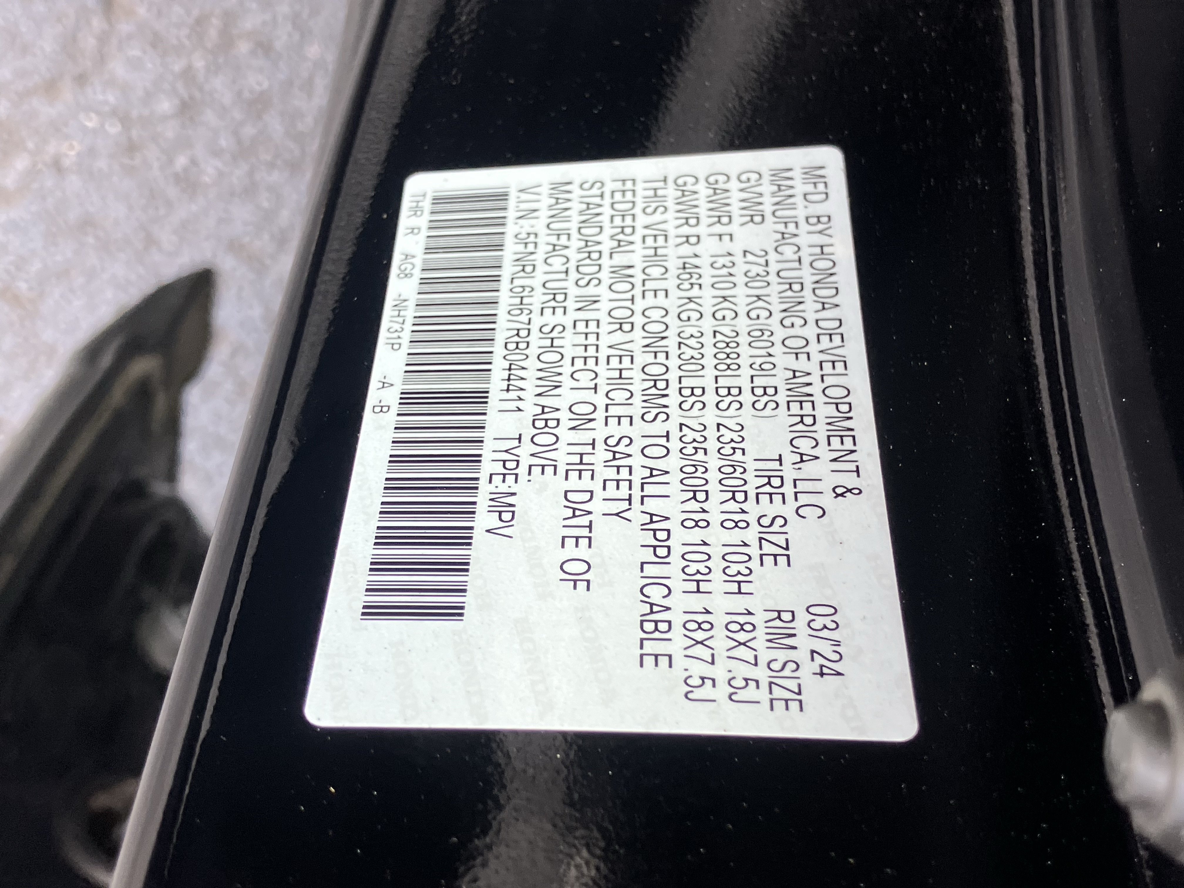 Certified 2024 Honda Odyssey EX-L image 31