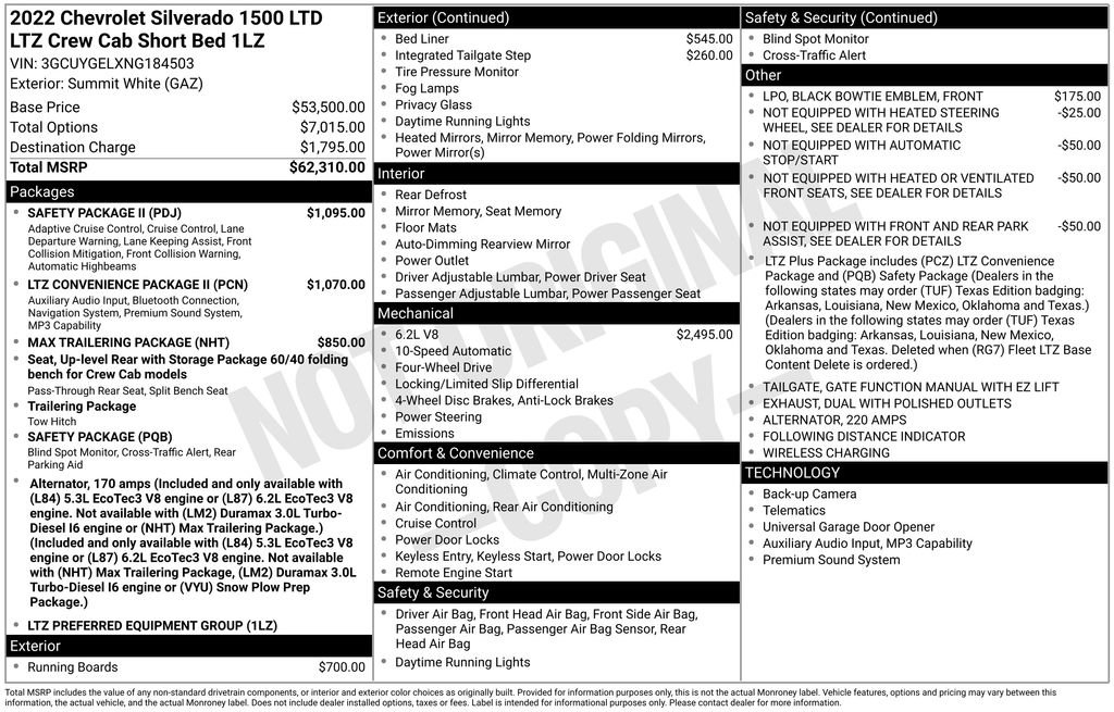 Certified 2022 Chevrolet Silverado 1500 LTZ w/ Safety Package II image 44