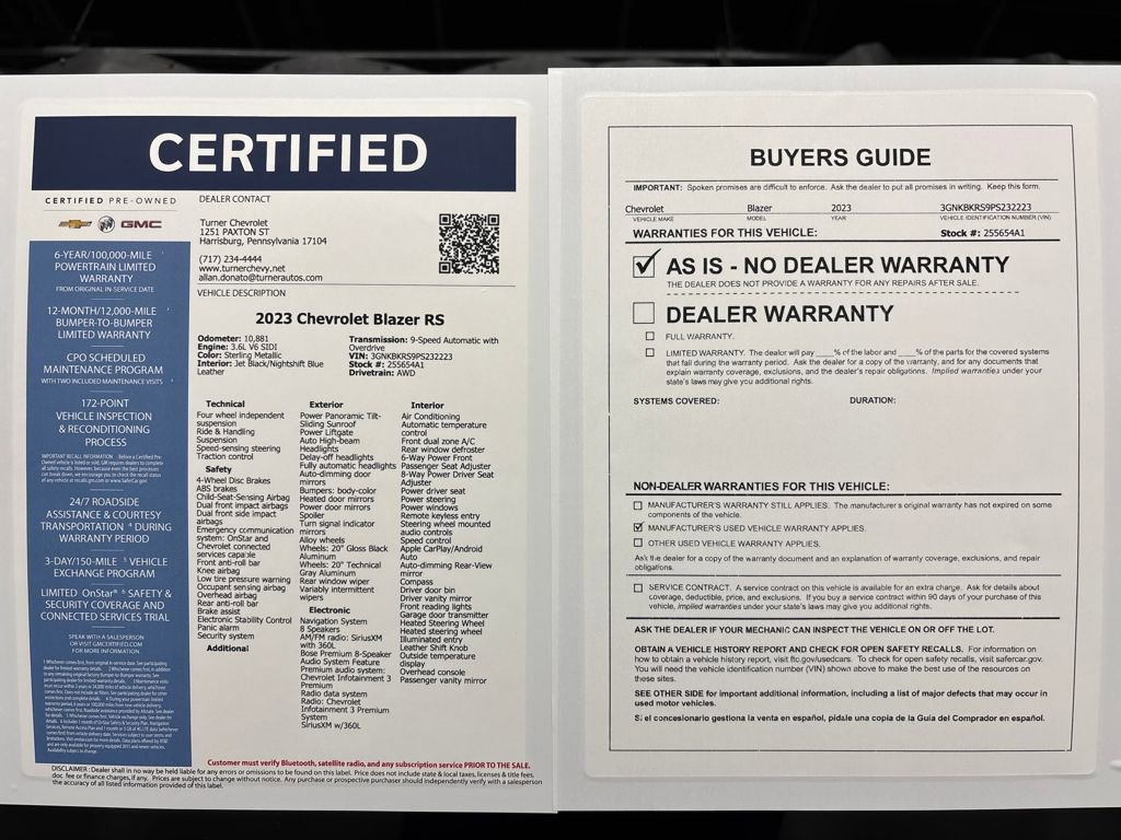 Certified 2023 Chevrolet Blazer RS image 31