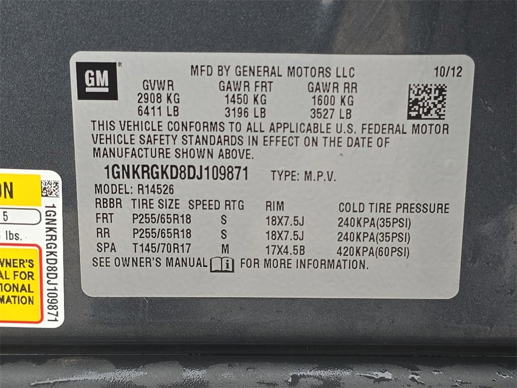 Used 2013 Chevrolet Traverse LT w/ LPO, 'HIT The Road' Package image 35