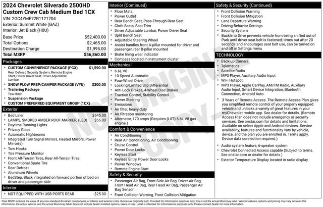 Used 2024 Chevrolet Silverado 2500 Custom w/ Custom Convenience Package AWD/4WD image 38