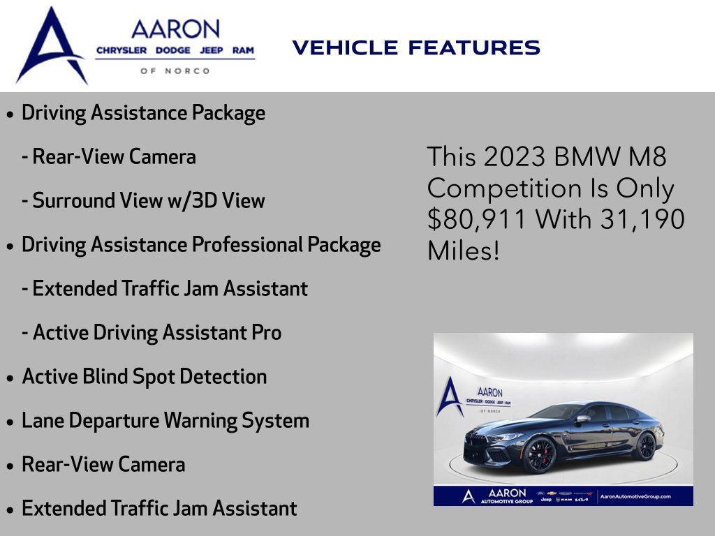 Used 2023 BMW M8 Gran Coupe xDrive Competition w/ M Carbon Exterior Package AWD/4WD image 10