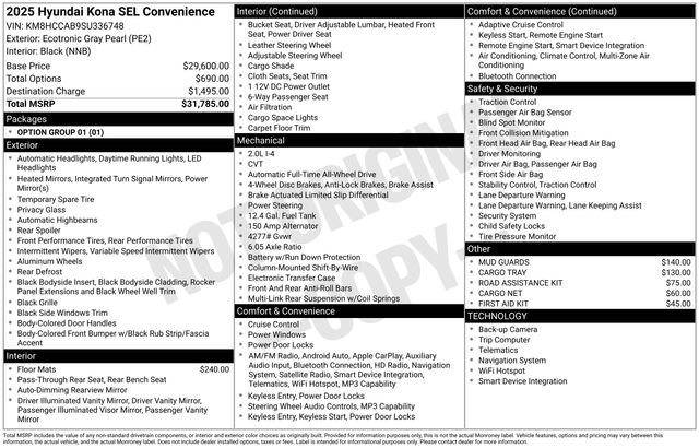 Certified 2025 Hyundai Kona SEL image 46