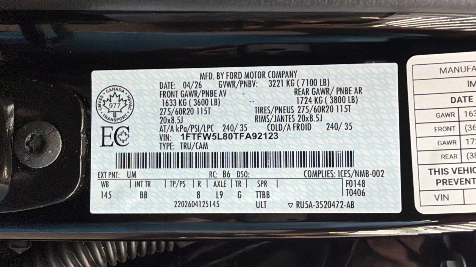 Used 2026 Ford F150 Lariat w/ Equipment Group 502A High AWD/4WD image 42