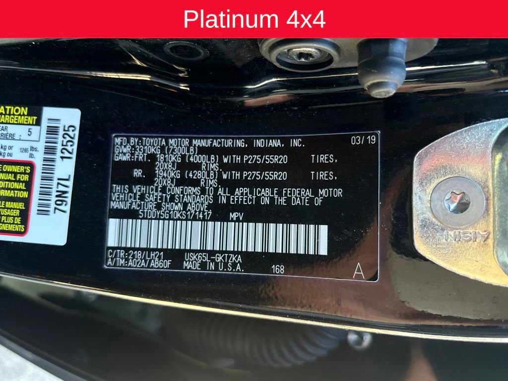 Used 2019 Toyota Sequoia Platinum image 30