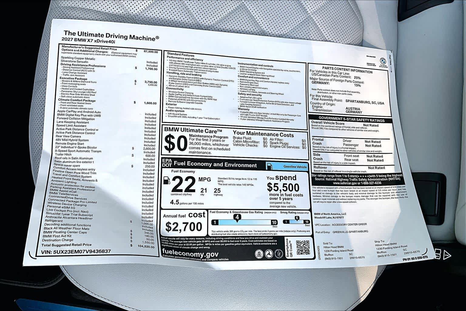 New 2027 BMW X7 xDrive40i AWD/4WD image 18