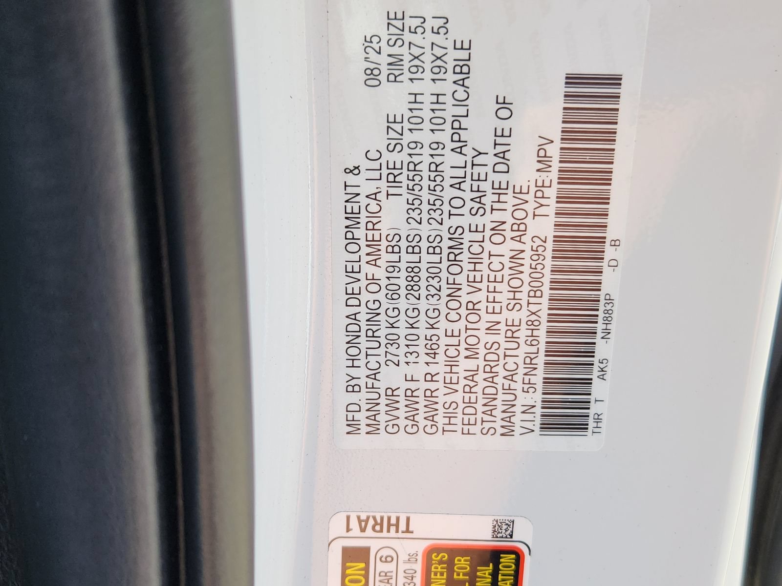 Certified 2026 Honda Odyssey Touring image 21